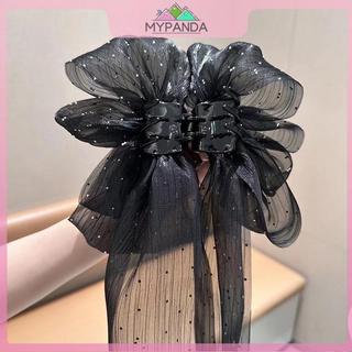 MYPANDA Thời Trang Nơ Lớn Vuốt Tóc Kẹp Siêu Cổ Tích Tính Khí Mũ Đội Đầu Nữ Ngọt Ngào Phụ Kiện Tóc.