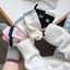 Mùa Thu Đông Giữa Ống Phong Cách Mới Mèo Cô Gái Dễ Thương Màu Sắc Tương Phản Lược Cotton Phong Cách Thêu Hoạt Hình Tất