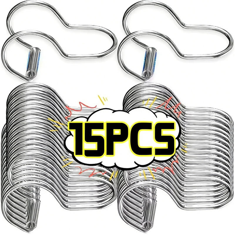 5 / 10 / 15 Chiếc Giặt Chống Gió Cố Định Kẹp / Móc Treo Quần Áo Bằng Thép Không Gỉ Khóa Chụp