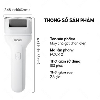 Máy Chà Gót Chân Enchen Rock 2 - 2 chế độ - mịn màng, chăm sóc gót chân | Bảo hành 12 tháng
