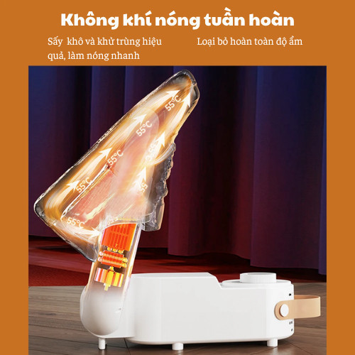 Máy sấy giày, tất, găng tay mini cao cấp làm khô nhanh, khử mùi và hỗ trợ diệt khuẩn hiệu quả.