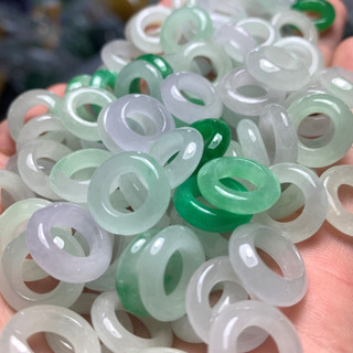 ((5 Cái) Jadeite Vòng Lỗ Lớn 15 Mm Donut diy Vòng Tay Phụ Kiện