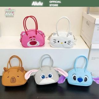 Túi Xách Mini Cartoon 3D Siêu Cute – Gấu Pooh, Stitch, Lotso, Capybara, Mèo Trắng – Túi Đeo Chéo Kiêm Xách Tay Hot Trend