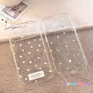 Cho IPhone 16 13 17 11 12 15 14 Pro Max XR X XS Max 8 16 15 7 14 Plus SE2020 Air Vỏ mềm trong suốt hình trái tim màu kẹo