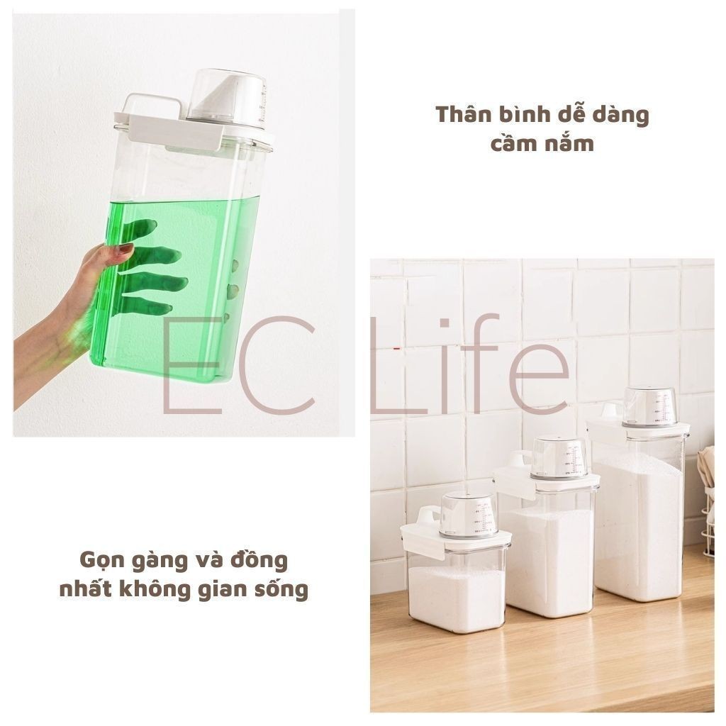 【24h】Hộp đựng bột giặt nước giặt nước xả, Hộp đựng gạo bằng nhựa cao cấp chống ẩm chống tràn hộp đựng gạo hộp đựng đồ kh