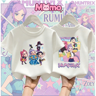 KPop Demon Hunters Huntrix Rujinu Cổ Tròn Unisex Áo Thun Trẻ Em Top