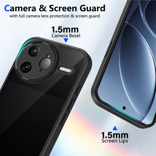 Dành Cho Redmi K80 Pro 5G Ốp điện thoại Cứng Mờ Da-Cảm Giác Mềm Khung TPU Chống Sốc Mỏng Vỏ