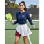 Bộ thể thao nữ, áo cộc tay mix váy xếp ly 3 lớp chơi pickleball, tennis, golf, cầu lông...