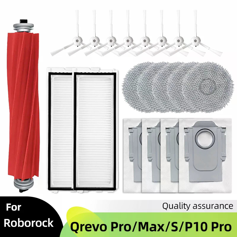 Roborock Qrevo Pro / Qrevo MaxV / Qrevo S / P10 Pro Robot Hút Bụi Thay Thế Con Lăn Túi Bụi Phụ Kiện