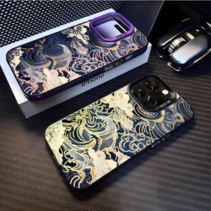 Dành Cho iPhone 17 Pro Max 16 Pro / 15 14 13 The Great Wave off Kanagawa Micro Frosted Ốp Điện Thoại iPhone 12 11 X Xr 7 8 SE Vỏ iPhone Chống Sốc