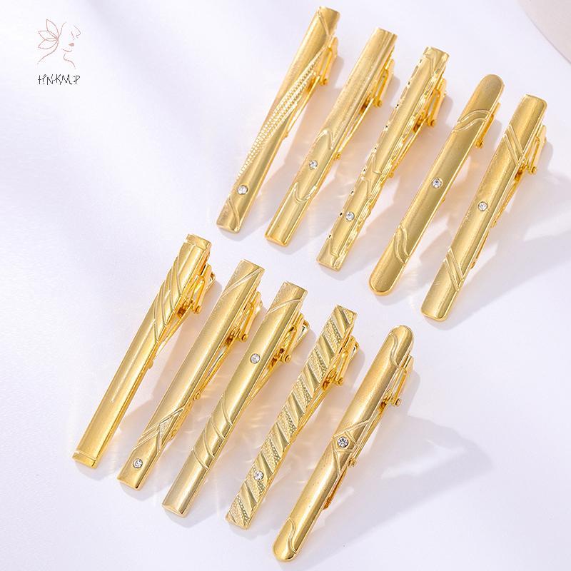 Cà vạt kẹp kim loại màu vàng - Phụ kiện sang trọng dành cho quý ông trong ngày cưới