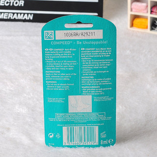Compeed Anti Vỉ Stick 8ml Chăm sóc bàn chân Ngăn ngừa ma sát trên bàn chân Kem bảo vệ bàn chân chống nứt nẻ