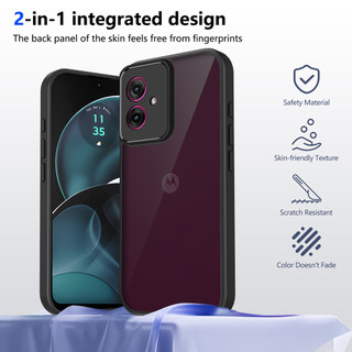 Dành Cho Motorola Moto G55 5G Ốp điện thoại Cứng Mờ Da-Cảm Giác Mềm Khung TPU Chống Sốc Mỏng Vỏ