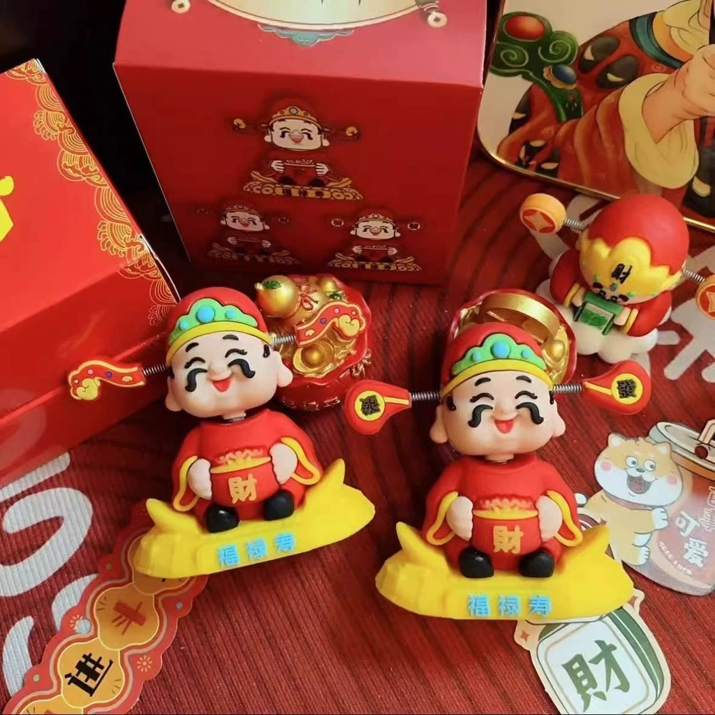 Bảng Điều Khiển Ô Tô Bobblehead Thần Tài Lắc Đầu Búp Bê Ngộ nghĩnh gật đầu Hình Tự Động Trang Trí Nội Thất