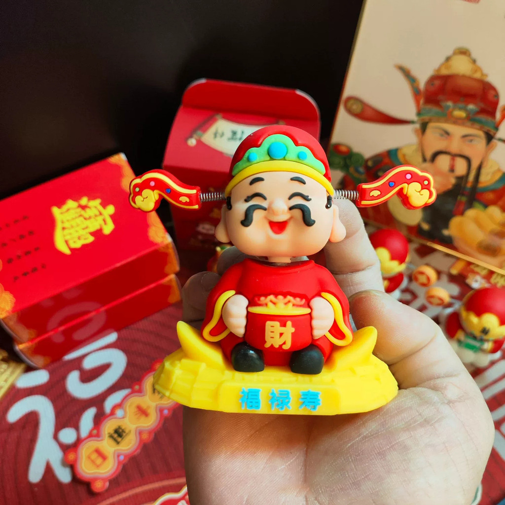 Bảng Điều Khiển Ô Tô Bobblehead Thần Tài Lắc Đầu Búp Bê Ngộ nghĩnh gật đầu Hình Tự Động Trang Trí Nội Thất