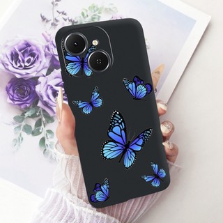 Vỏ Mới Cho Tecno Spark 40 40C Ốp Lưng KM5 KM4k Vỏ Hoa Thời Trang Bướm Silicon Mềm Vỏ Điện Thoại Cho Tecno Pop 10 Pro