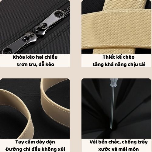 Túi Đựng Đồ Du Lịch ENODA HOME Nhiều Kích Thước, Túi Vải Không Dệt Đựng Quần Áo Có Quai Xách TUI002