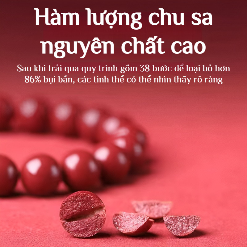 🔥Giá sốc🔥Vòng tay chu sa nguyên bản, vòng tay cát đỏ hoàng gia màu vàng tím, vòng tay chu sa dành cho nữ/Vòng tay chu sa