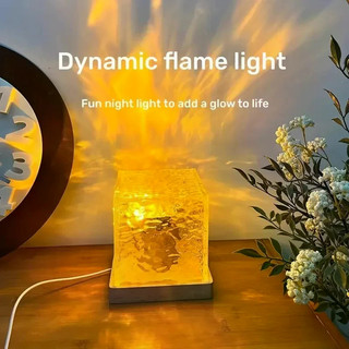 3 / 16 Màu Năng Động Xoay Nước gợn Máy Chiếu Đèn Ngủ Pha Lê Đèn Cho Phòng Ngủ Phòng Khách Thanh Học Cafe Trang Trí Bầu Không Khí