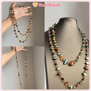 Vòng cổ Netdwell đính cườm vỏ, thiết kế boho sáng bóng, nhiều màu sắc, phù hợp nữ và bé gái