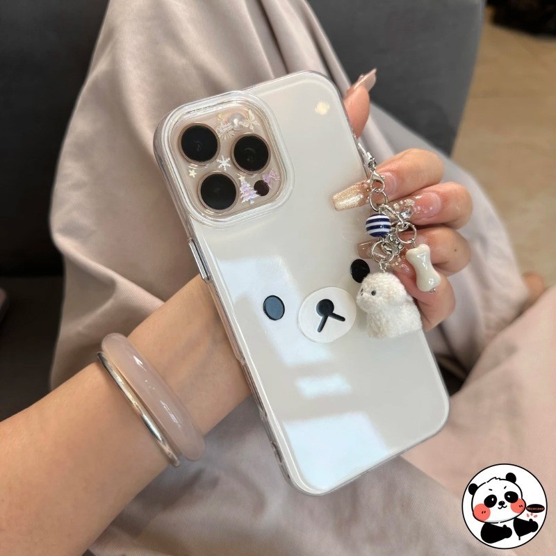 Ốp Điện Thoại Rilakkuma Dễ Thương Có Mặt Dây Chuyền Chó Cho Redmi Note 15 14 14S 13 12 Turbo 12S 11 Pro Plus Speed SE 11S 10 9 Pro Max 10S 9S 9T 5G 4G Vỏ IMD Gấu Dễ Thương