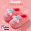 Sanrio 2025 Thu Đông Trẻ Em Dép Cotton Bé Gái Ấm Áp Lông Cừu-Fleece Chống Thấm Nước Giai Điệu Gót Chân Giày Cotton TI0N