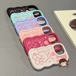 Ốp Điện Thoại Sóng 3D Hình Thỏ Dây Dễ Thương Cho Huawei Pura 70 Nova 13i 12i 11i 10 Lite 9 8i 7i 6 SE 4E 3i 2 P40 P30 Lite 5G 4G Matte Cover Hoạt Hình Màu Trơn Chống Sốc Vỏ Mềm