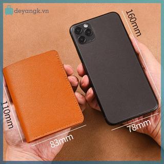 Deyangk Da Màu Trơn Ví Nhỏ Dành Cho Nữ Ngắn Đơn Giản Ví Nữ Có Nút Siêu Mỏng Thẻ Tín Dụng Túi Đựng Tiền Xu VN