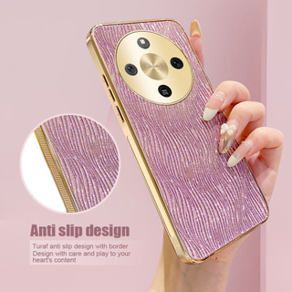 Vỏ Chống Sốc Cho HonorX9d Honor X9d 5G gợn Nước Sang Trọng Mạ Điện Cô Gái Vàng Vỏ Điện Thoại Bảo Vệ Mặt Sau Bìa Cứng