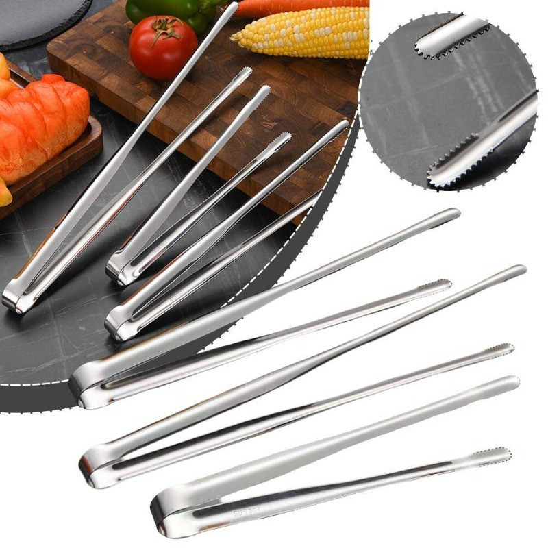 1 / 3 Kẹp BBQ nướng bằng thép không gỉ / Dụng cụ nhà bếp Nướng bít tết