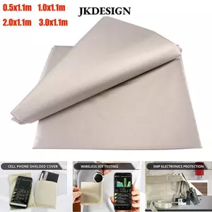 JKDESIGN - RFID Che Chắn Polyester Bạc Vải Faraday, Chống Nhiễu EMF/EMI/RFC