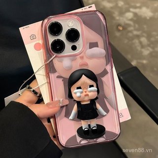 Ốp Điện Thoại Thích Hợp Cho iPhone 11 12 13 14 15 16 17 Pro max Plus Air Blue Pink Hepburn Style Crying Baby Vỏ Bảo Vệ Chống Sốc Bao Gồm Tất Cả R7WQ