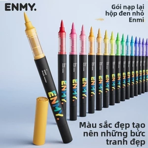 🌟Enmi ENMY Hộp Nhỏ Màu Đen Đơn Nạp Gói Tranh Chuyên Nghiệp Bút Đơn Thẳng Chất Lỏng Acrylic Bút Đơn Gói K3MM