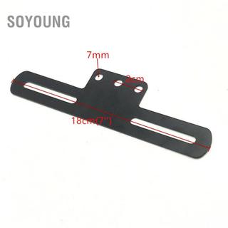 soyoung Keenso Universal Motorcycle License Plate Holder Bracket Mount Holder (Màu đen)