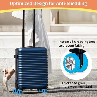 4 / 8 / 12 Chiếc Tay Bảo Vệ Con Lăn Hành Lý Silicon Dày - Vali Giảm Tiếng Ồn Bánh Bao