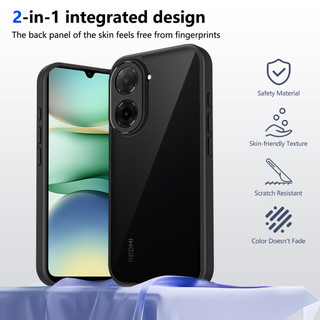 Dành Cho Xiaomi POCO C71 4G Ốp điện thoại Cứng Mờ Da-Cảm Giác Mềm Khung TPU Chống Sốc Mỏng Vỏ