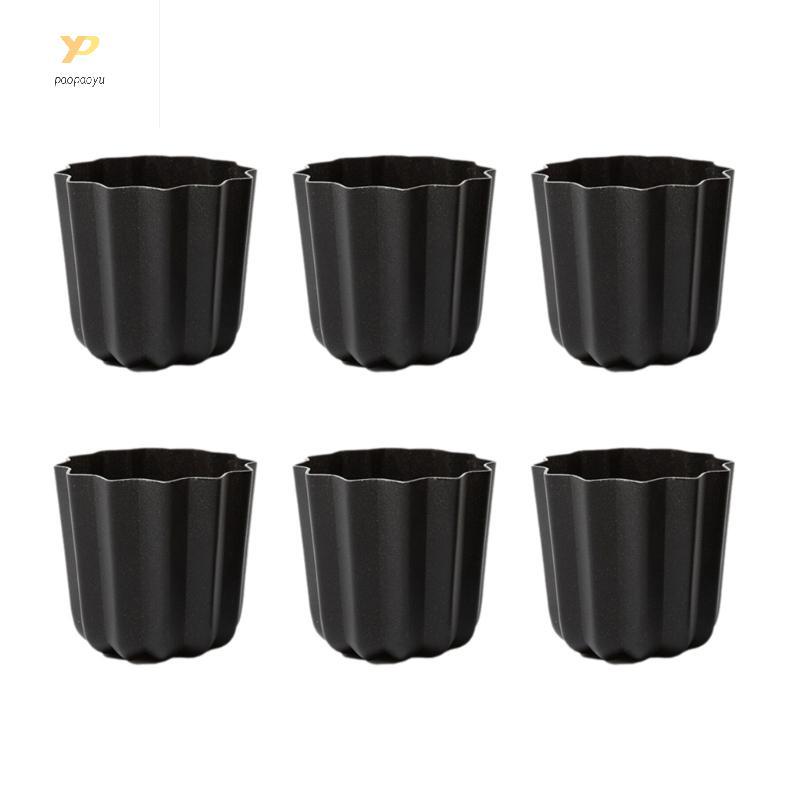 PPY Bộ 6 dụng cụ nướng khuôn hợp kim nhôm cho muffin/kẹo/ngọt, dùng cho tiệc và lớp nướng
