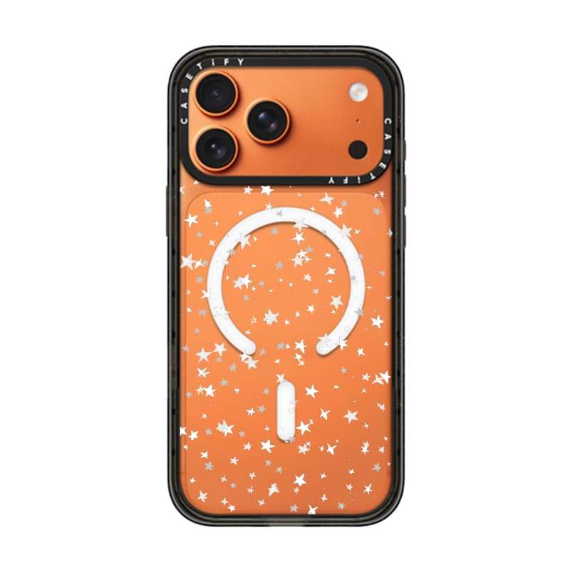 CASECASE X Ngôi Sao Nhỏ Cạnh Đen Trong Suốt Cứng Hút Từ Tính Tác Động Dành Cho Apple IPhone 12 13 14 15 16 17 Pro Max Air Plus Có Hộp