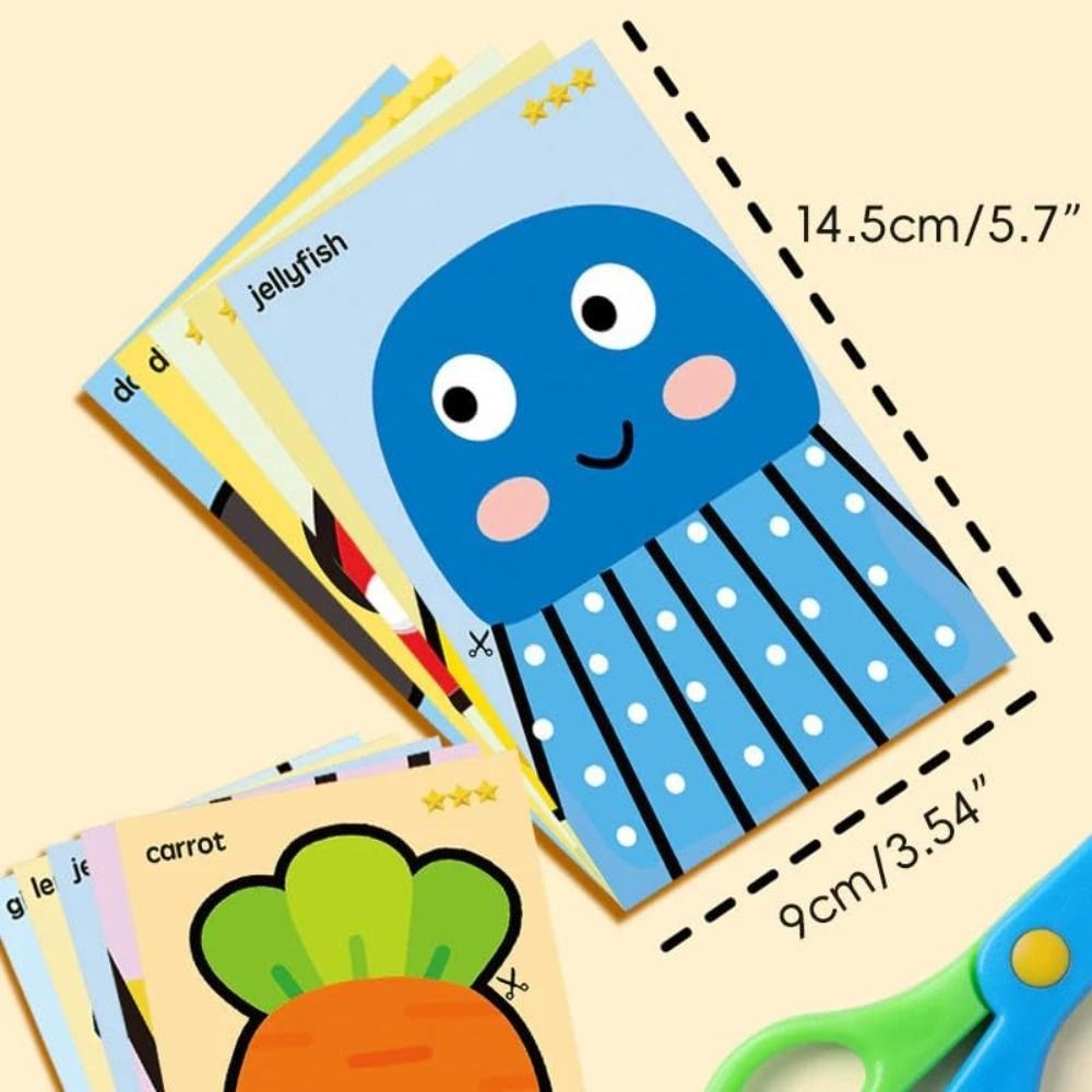 Bộ dụng cụ cắt giấy cho trẻ em SIMPLEAID, với dụng cụ huấn luyện trẻ em Thực hành cắt mẫu giáo, Giấy an toàn phát triển Đồ dùng thủ công Đào tạo mầm non