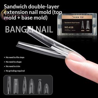 Csndices 140 / 280 chiếc Sandwich Dual Nail Forms Extensions-Hình thức thường ngày Khuôn dưới cùng hình vuông dài Hạnh nhân Nail Art Forms Dụng cụ làm móng tay VN
