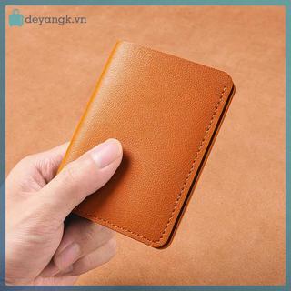 Deyangk Da Màu Trơn Ví Nhỏ Dành Cho Nữ Ngắn Đơn Giản Ví Nữ Có Nút Siêu Mỏng Thẻ Tín Dụng Túi Đựng Tiền Xu VN