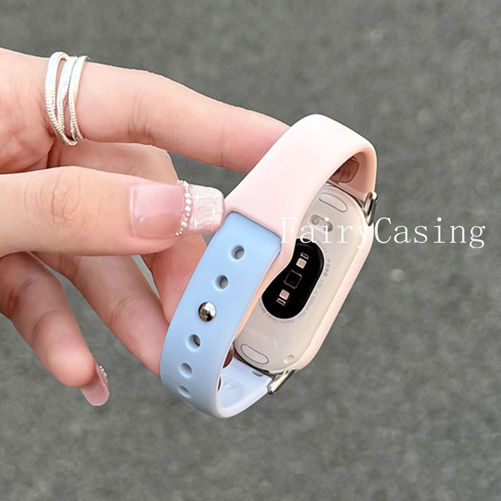 Dây đeo đồng hồ silicon thể thao màu sắc Dopamine cho Xiao Mi Band 10 9 8 7 Pro 6 5 4 3 Vòng đeo tay cho Redmi Watch 6 5 4 Dây đeo