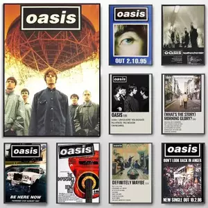 Tranh Canvas Cổ Điển Oasis Ban Nhạc Hóa Học Trang Trí Nhà Nghệ Thuật Poster