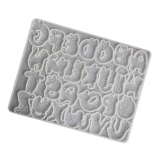 Jay Silicone Charm Khuôn Mẫu Tái Sử Dụng Mèo Hình Chữ Mặt Dây Chuyền Khuôn Thích Hợp Cho Nhựa Móc Khóa Vòng Cổ Accesso