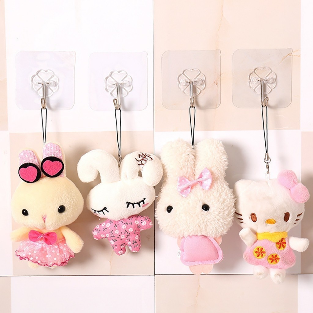 10 cái Móc Dán Tường Treo Đồ Trong Suốt T10 - Các Loại Móc Dính Cường Lực FE123