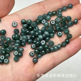 Vòng tay abacus hạt đá tự nhiên màu xanh, phù hợp làm đồ handmade
