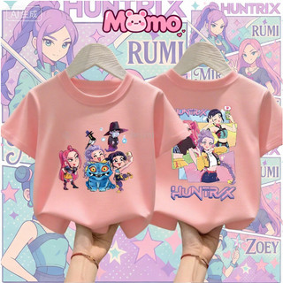 KPop Demon Hunters Huntrix Rujinu Cổ Tròn Unisex Áo Thun Trẻ Em Top