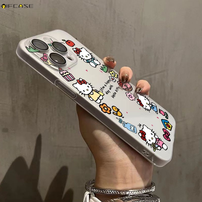 Dành Cho Google Pixel 10 9 8 Pro XL 10A 9A 8A GooglePixel10A Vỏ Điện Thoại Màu Trắng Trong Suốt Hello Kitty Mèo Nơ Nơ Hoa Donut Hoạt Hình Dễ Thương Trong Suốt Vỏ Mềm Mỏng