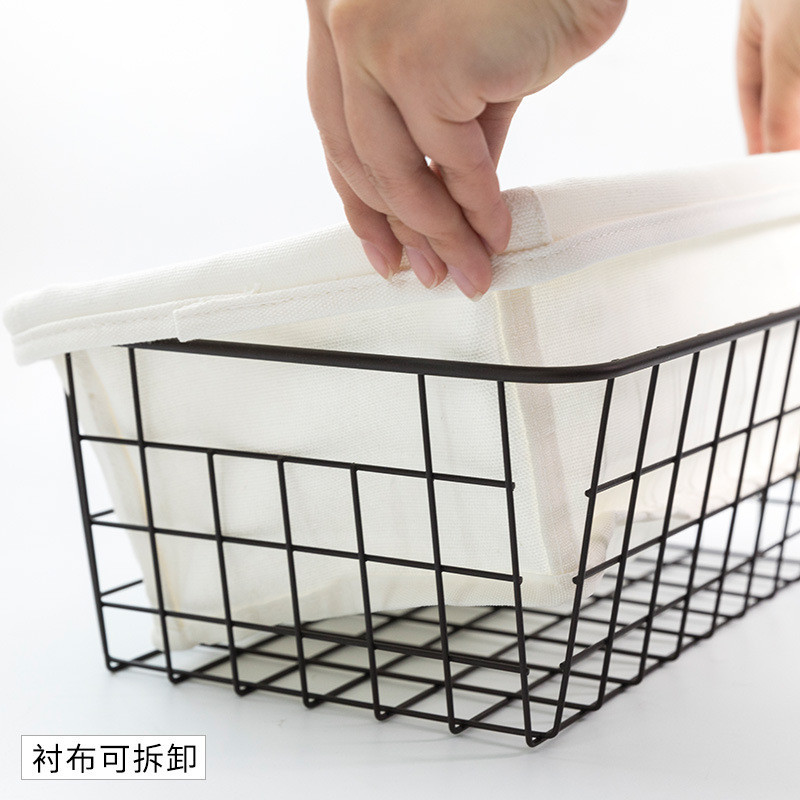 Giỏ đựng đồ sắt phong cách Nhật Bản Giỏ đựng đồ ăn nhẹ Nhà bếp Giỏ đựng đồ chơi để bàn Giỏ đựng mỹ phẩm Mặt nạ phòng tắm Khung lưu trữ 12.1 YGLP