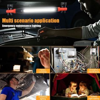 Đèn LED làm việc JARREDIW, Công suất cao 3 chế độ chiếu sáng Đèn làm việc có thể sạc lại, Đèn LED sáng Xoay 360 độ Đầu xoay chống nước Đèn pin làm việc từ tính Sửa chữa ô tô